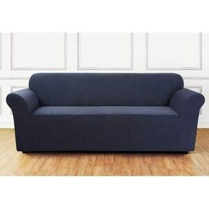 Sure Fit Ultimate Stretch Chenille Loveseat Slipcover Storm Blue 38698
